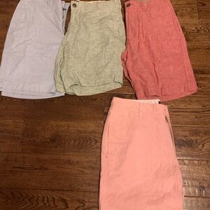 J. Crew Men's Shorts Set - Light Blue, Light Green, Red, Light Pink